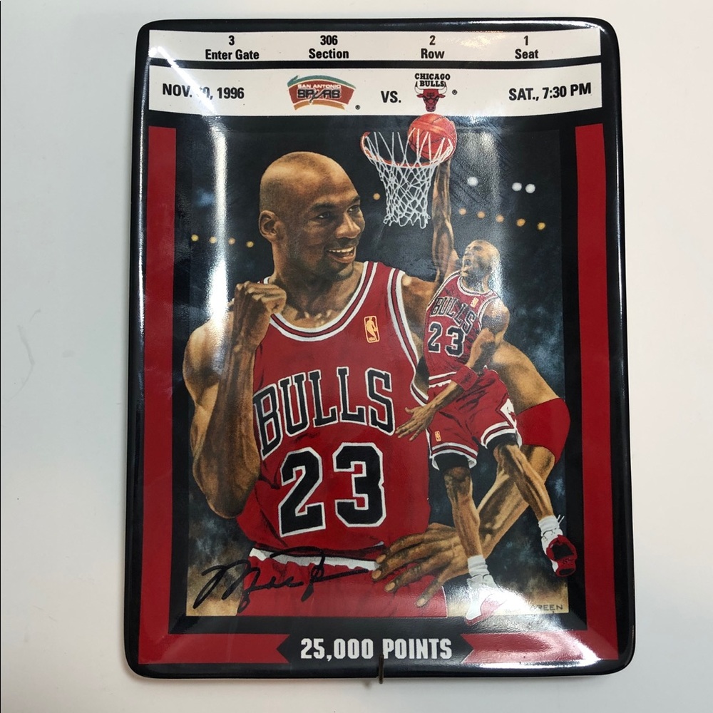 Vintage Michael Jordan Collector’s Plate 25K Point